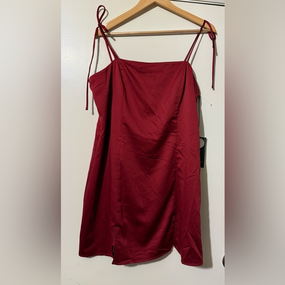 Privacy Please Wine-Red Slip Dress - Picture 2 of 10